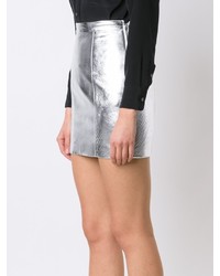 Saint Laurent Metallic Mini Skirt
