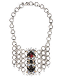 Dannijo Alessio Oxidized Silver Plated Swarovski Crystal Necklace One Size