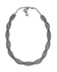 Alfani Silver Tone Braided Crystal Necklace
