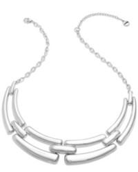 Alfani Silver Tone Polished Collar Necklace