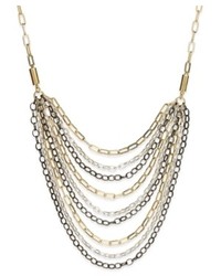 Alfani Tri Tone Multi Chain Layered Necklace