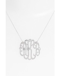 Argentovivo Argento Vivo Personalized Large 3 Initial Letter Monogram Necklace