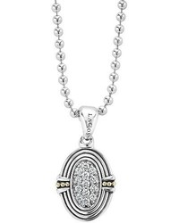 Lagos Beloved Diamond Oval Locket Necklace
