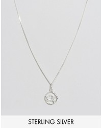 Reclaimed Vintage Capricorn Zodiac Sterling Silver Necklace
