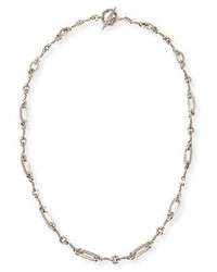 Stephen Dweck Carved Rectangle Link Necklace