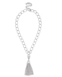 BaubleBar Chain Link Tassel Necklace