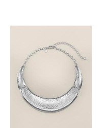 Chicos Silver Morgan Silver Bib Necklace