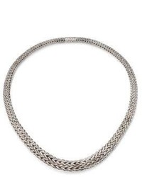 John Hardy Classic Chain Sterling Silver Bib Necklace