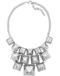 Vince Camuto Clearview Pyramid Statet Bib Necklace