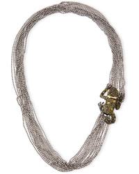 Alexis Bittar Crystal Frog Collar Necklace