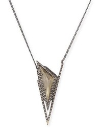 Alexis Bittar Crystal Pyramid Spike Necklace