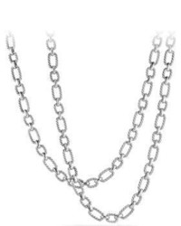 David Yurman Cushion Link Chain Necklace With 18k Gold