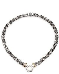 David Yurman Double Wheat Chain Necklace With Gold