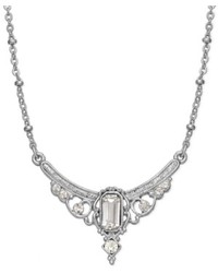 Downton Abbey Necklace Silver Tone Edwardian Jewel Collar Necklace