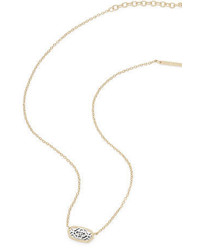 Kendra Scott Elisa Statet Necklace In Yellow Gold Plate