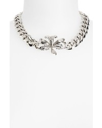 Givenchy Iris Pendant Necklace Silver