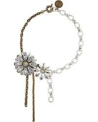 Lanvin Gold And Silver Tone Crystal Necklace