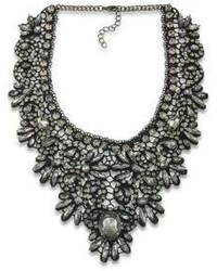 ABS by Allen Schwartz Jewelry Black Magic Crystal Lace Bib Necklace