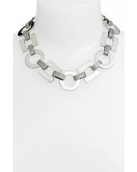 Lauren Ralph Lauren Textured Collar Necklace Silver