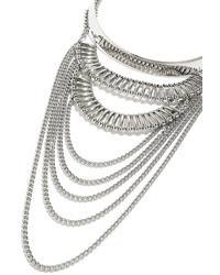 LuLu*s Regal Tendencies Silver Layered Collar Necklace