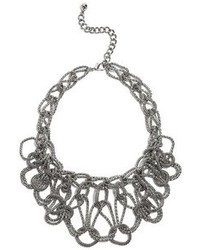 GUESS by Marciano Mesh Silver Tone Statet Necklace