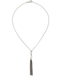 Saint Laurent Monogram Mini Tassel Necklace