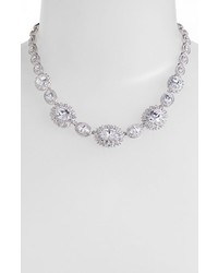 Nadri Collar Necklace Silver Clear