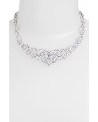 Nadri Frontal Necklace Silver Clear