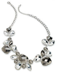 Style&co. Necklace Silver Tone Hematite Stone Statet Necklace