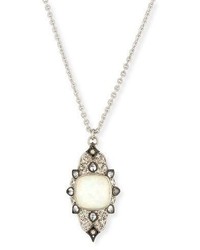 Armenta New World Scroll Necklace With Opal Champagne Diamonds