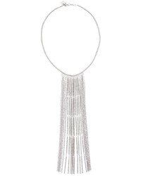 Nina Ricci Long Fringe Necklace With Crystals