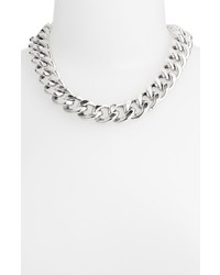 Nordstrom Curb Link Collar Necklace Silver