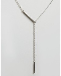 NY:LON Nylon Silver Plated Thread Thru Necklace