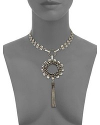 Dannijo Nyx Crystal Tassel Necklace