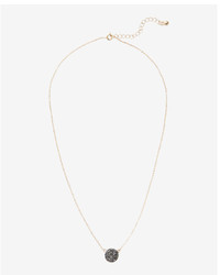 Express Pave Disc Collar Necklace