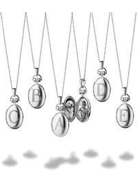 Monica Rich Kosann Petite Sterling Silver Initial B Locket Necklace