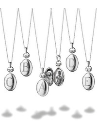 Monica Rich Kosann Petite Sterling Silver Initial B Locket Necklace