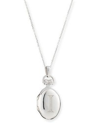 Monica Rich Kosann Petite Sterling Silver Initial D Locket Necklace