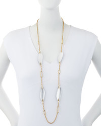 Alexis Bittar Reversible Liquid Link Station Necklace Silver