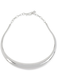 Robert Lee Morris Soho Silver Tone Sculpted Collar Necklace