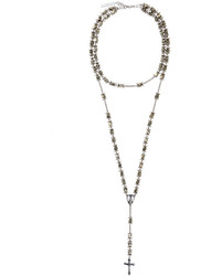 Givenchy Rosary Bead Stone Necklace