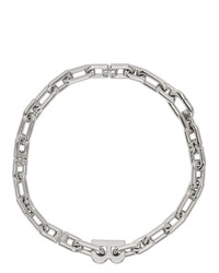 Balenciaga Silver B Chain Necklace