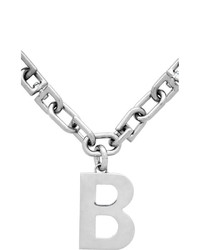 Balenciaga Silver B Necklace