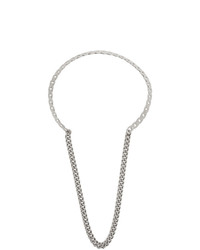 Maison Margiela Silver Drop Chain Necklace