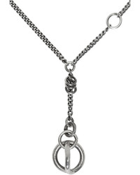 Ann Demeulemeester Silver Organic Clasp Necklace
