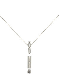 Palm Angels Silver Pipe Necklace
