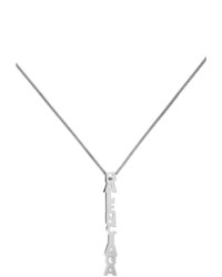 Balenciaga Silver Typo Necklace