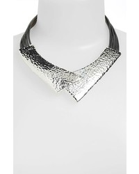 Simon Sebbag Multistrand Collar Necklace Silver Black
