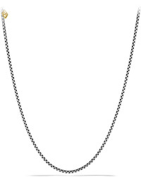 David Yurman Sterling Silver Box Chain Necklace 20