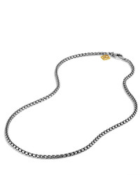 David Yurman Sterling Silver Box Chain Necklace 20